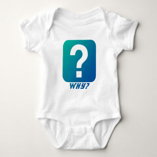 Why Question Mark Monogram Baby Bodysuit