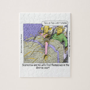 Why Scarecrows Divorce Funny Jigsaw Puzzle