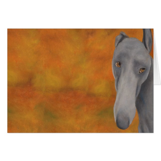 Why the Long Face - Greyhound card (Front Horizontal)