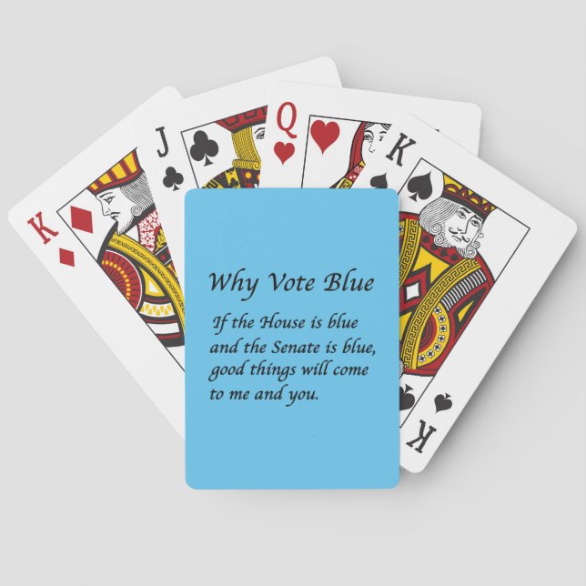 Why Vote Blue in 2022 Playing Cards (Back)