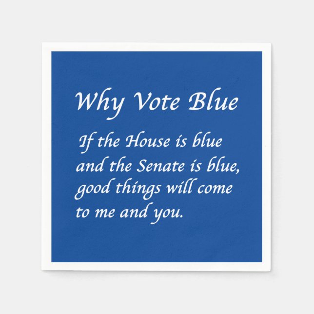Why Vote Blue in 2024 Napkin (Front)