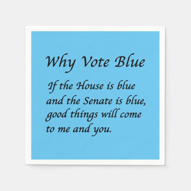 Why Vote Blue in 2024 Napkin (Front)