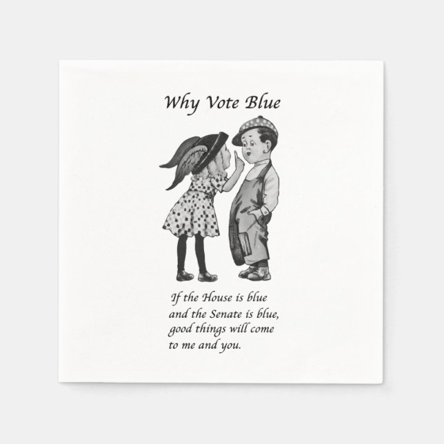 Why Vote Blue in 2026 Napkin (Front)