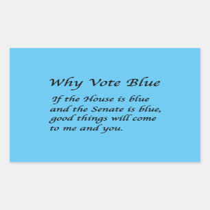 Why Vote Blue in 2026 Rectangular Sticker