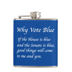 Why Vote Totally Blue in 2028 Hip Flask