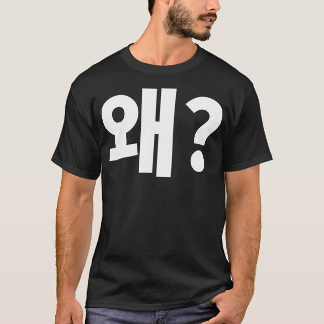 Why Wae in Korean Hangbokhae Hangul Korean Letter  T-Shirt (Front)