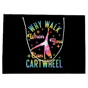 Why Walk When You Can Cartwheel Large Gift Bag