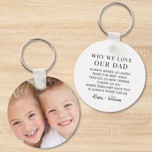 Why We Love Dad Photo Key Ring