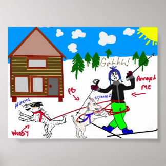 Why we LOVE skijoring! Poster