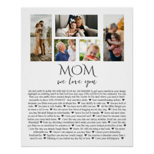Why We Love You Mum Custom Photo Collage Poster