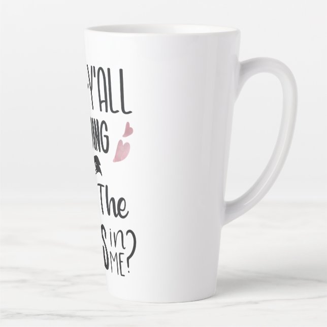 Why Y'all Trying to Test the Jesus in Me Latte Mug (Right)