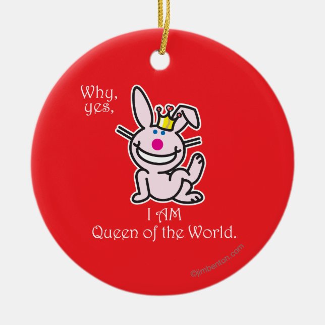 Why Yes Ceramic Ornament (Front)