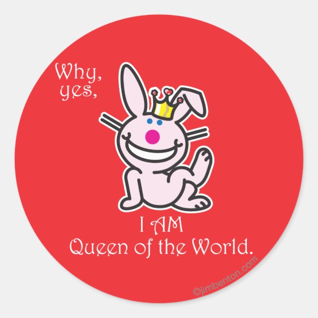 Why Yes Classic Round Sticker (Front)