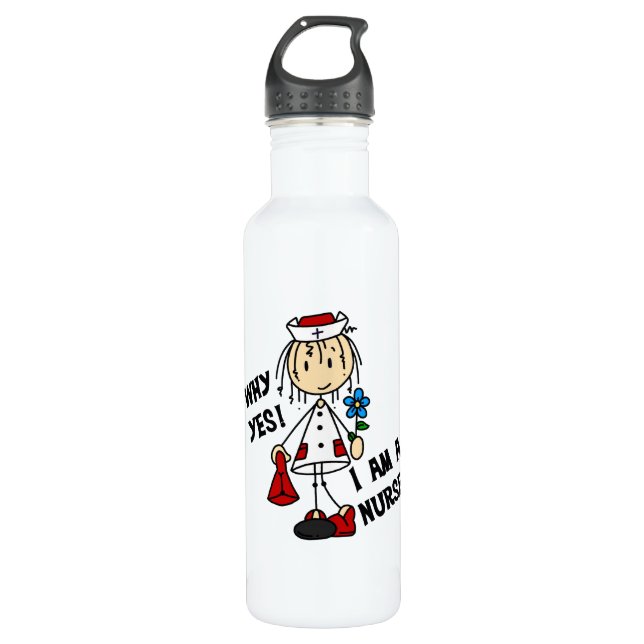 Why Yes I am a Nurse 710 Ml Water Bottle (Front)
