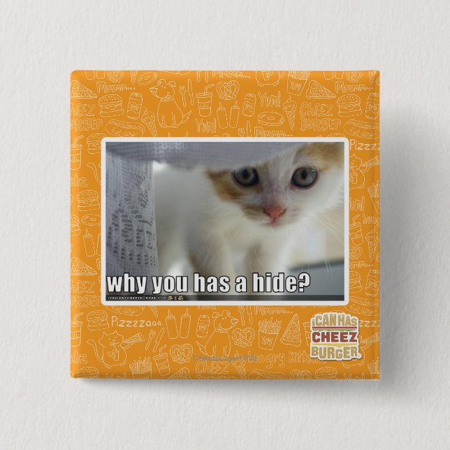 Why you has a hide? 15 cm square badge (Front)