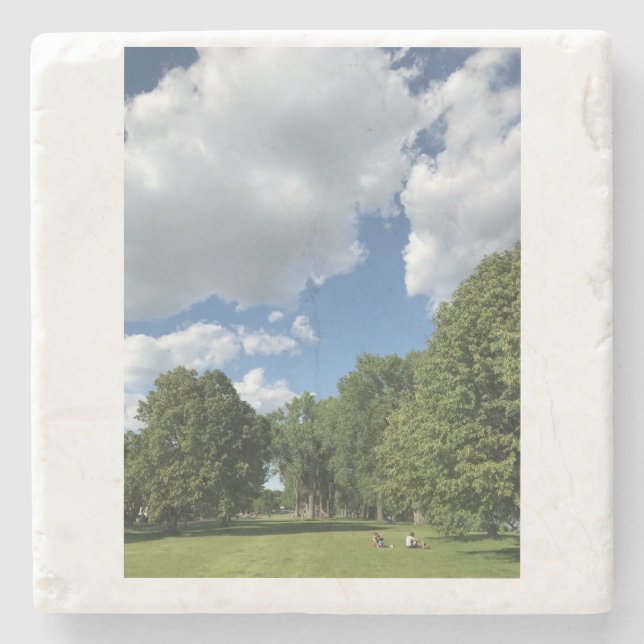 WI Cottonwoods in Summer Stone Coaster (Front)