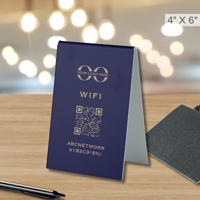 Wi-Fi Access Custom Logo QR Code Display Sign (Creator Uploaded)