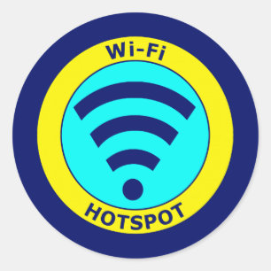 Wi-Fi Hotspot Classic Round Sticker
