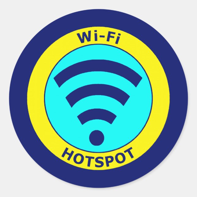 Wi-Fi Hotspot Classic Round Sticker (Front)