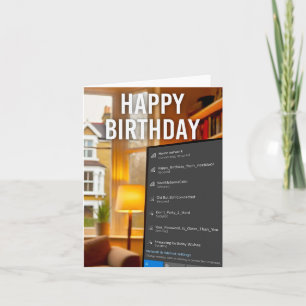 Wi-Fi Networks Birthday Greetings Card