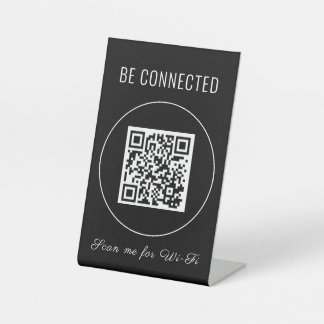 Wi Fi QR Code | Airbnb Wi Fi  Pedestal Sign