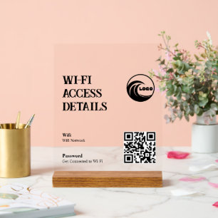 Wi-Fi QR Code Foam Board   Scan to Connect Acrylic Sign