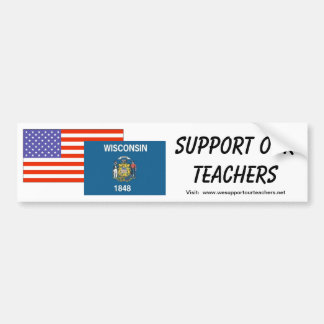 WI--Support Our Teachers Bumper Sticker