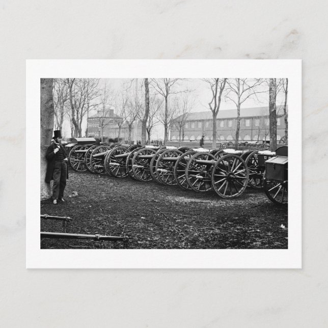 Wiard Guns at the Arsenal: 1862 Postcard (Front)