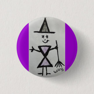 wicca child 3 cm round badge