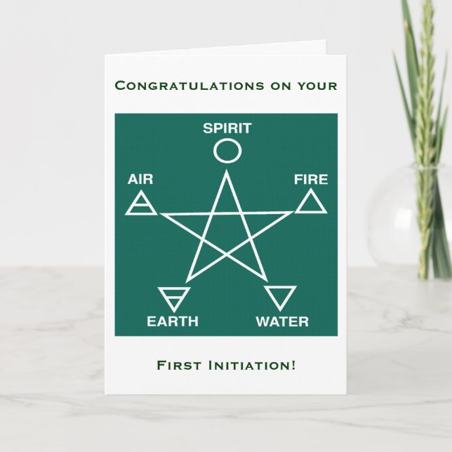 Wicca First Initiation Congratulations Card (Front)