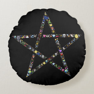 wicca pentagram pillow