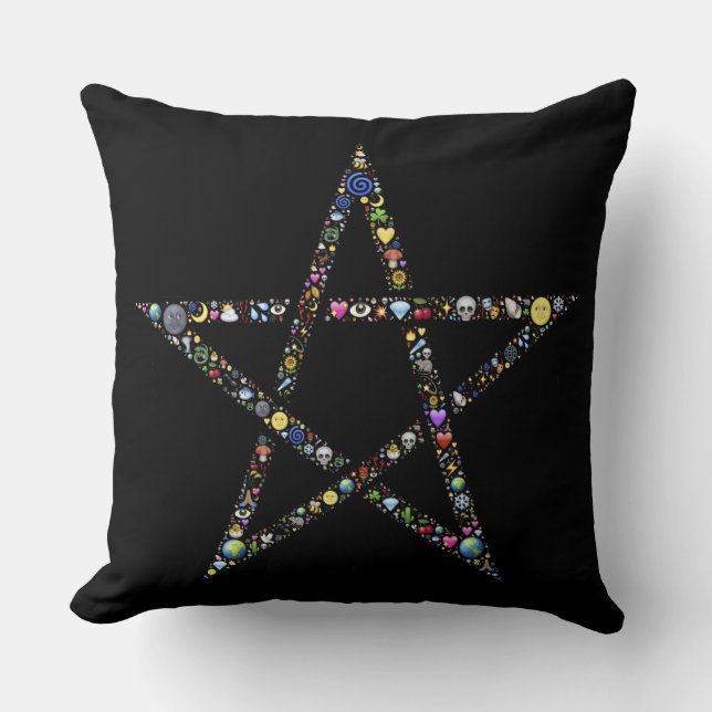 wicca pentagram pillow (Front)
