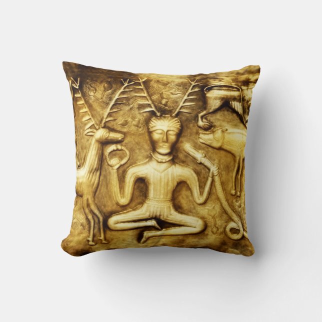 Wicca Rustica: Gundestrup Cauldron Cernunnos Cushion (Front)