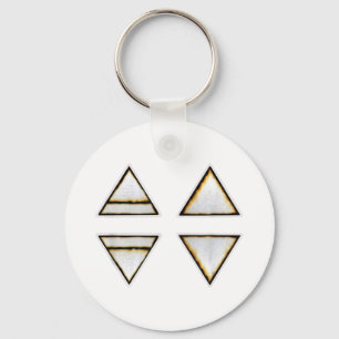 Wicca symbols 4 elements earth air fire water key ring