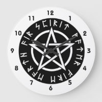 Wiccan Black Runic Pentagram