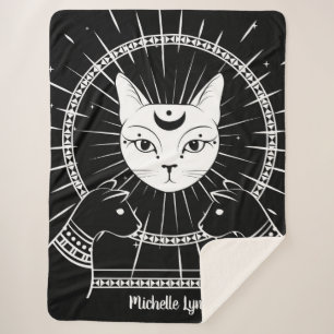 Wiccan Cats Sherpa Blanket