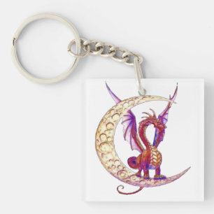 Wiccan Dragon 1 CUSTOM Name Key Ring