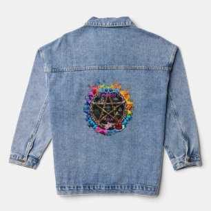 Wiccan Goddess Denim Jean Jacket