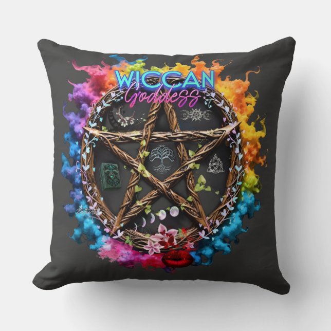 Wiccan Goddess T-Shirt Cushion (Front)