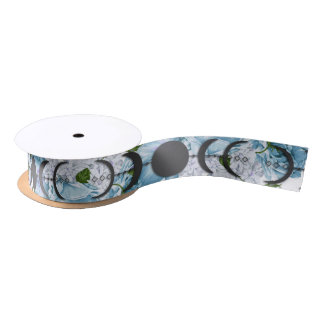 Wiccan Handfasting Blue Rose Moon Phase Satin Ribbon