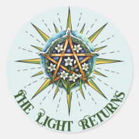 Wiccan Imbolc Sunshine Snowrops Pentacle