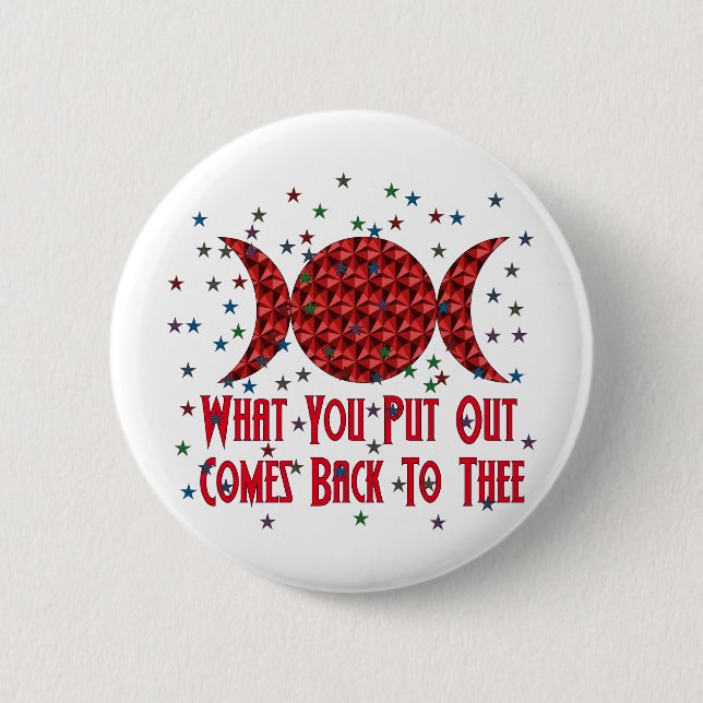 Wiccan Karma 6 Cm Round Badge (Front)