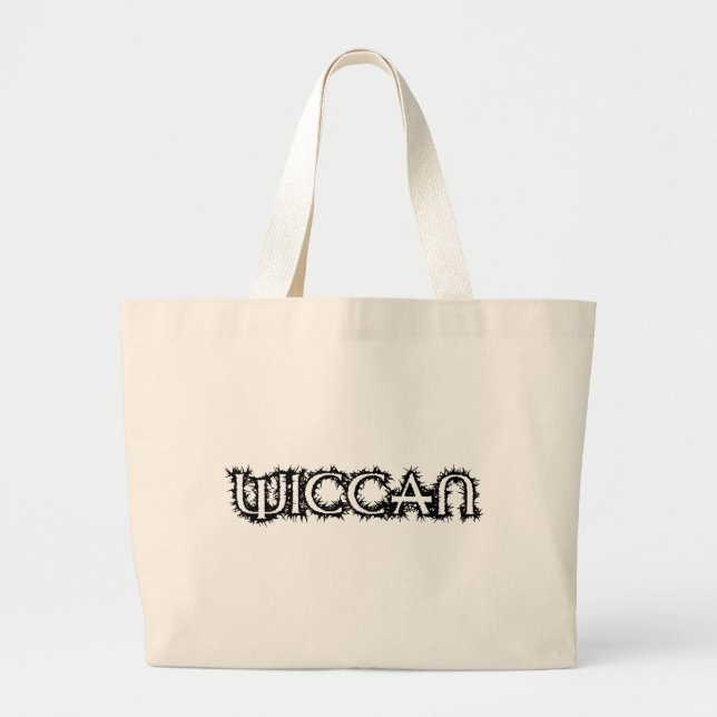 Wiccan Large Tote Bag (Front)