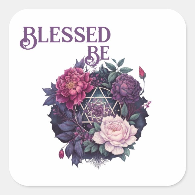 Wiccan Lavender Pyrenees Pentacle Sticker (Front)