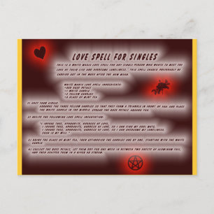 Wiccan Love Spell Postcard