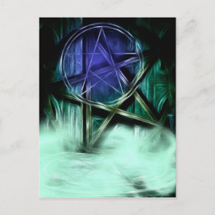Wiccan Mist Fractal Manipulation Postcard