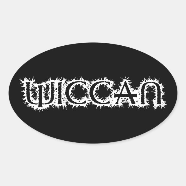 Wiccan Oval Sticker (Front)