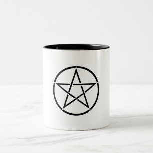 Wiccan Pentacle (Pentagram) Two-Tone Coffee Mug