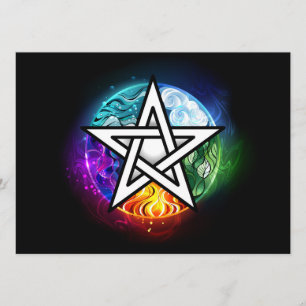Wiccan pentagram advice card