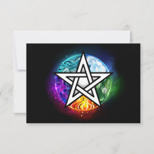 Wiccan pentagram advice card